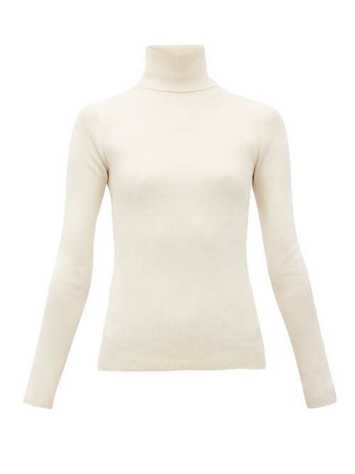 Gucci - GG-appliqué Roll-neck Wool-blend Sweater Ivory