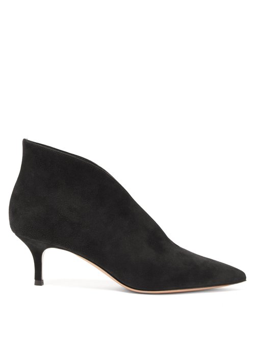 Buy Gianvito Rossi - Vania 55 Suede Ankle Boots Black online - shop best Gianvito Rossi shoes sales