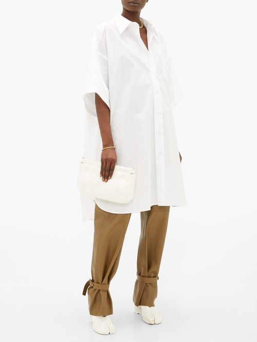 Maison Margiela Oversized Cotton-poplin Shirt Dress White - 60% Off Sale