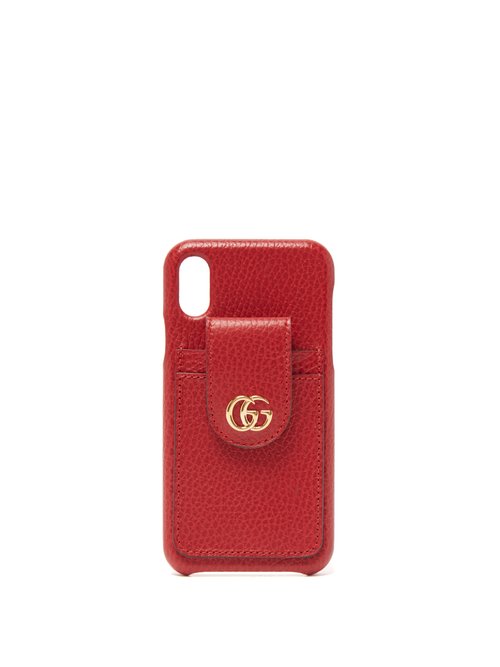 GG-plaque Grained-leather Iphone X Case