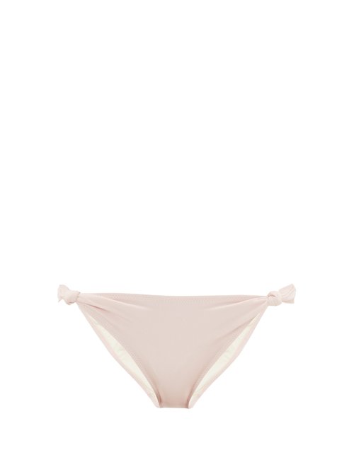 Solid & Striped - Jade Knotted Ribbed Bikini Briefs Light Pink Beachwear