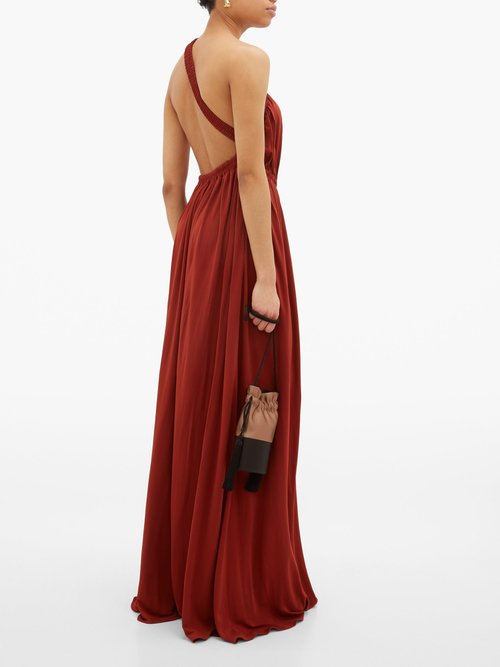 Buy Matteau The One Shoulder Maxi Dress Dark Red online - shop best Matteau clothing sales