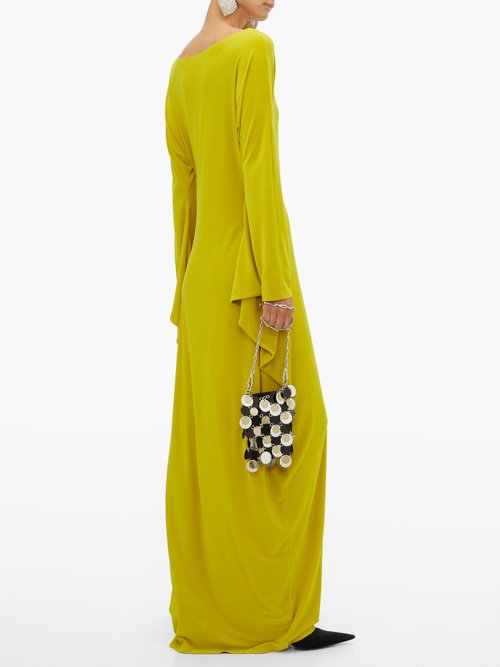 Buy Norma Kamali Cutout-sleeve Maxi Dress Yellow online - shop best Norma Kamali clothing sales