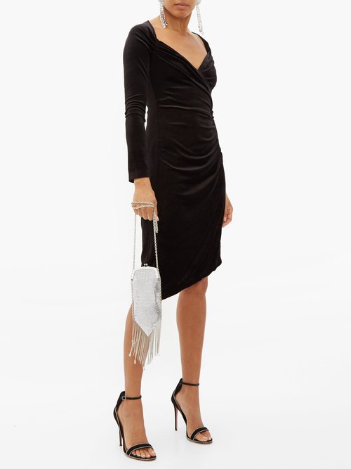 Norma Kamali Sweetheart-neckline Velvet Dress Black - 60% Off Sale