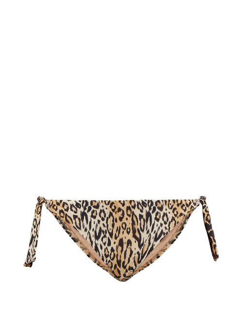 Bas de bikini à nouer à imprimé léopard Antigua