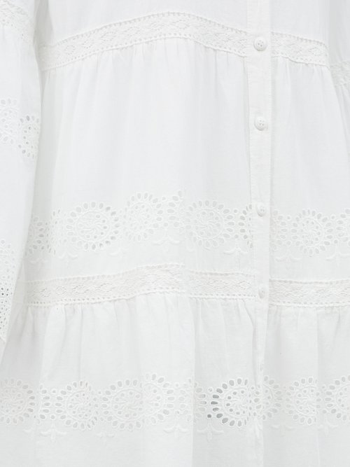 Melissa Odabash Becky Broderie-anglaise Cotton Shirt Dress White