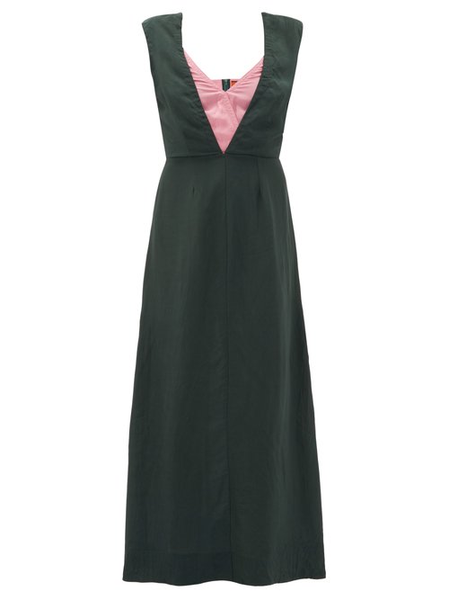 Colville - Layered-bodice Dress Green Multi