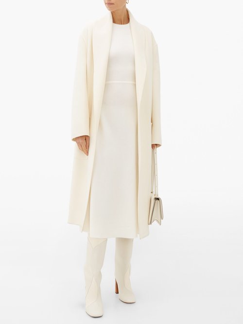 Gabriela Hearst Seymore Wool-blend Midi Dress White