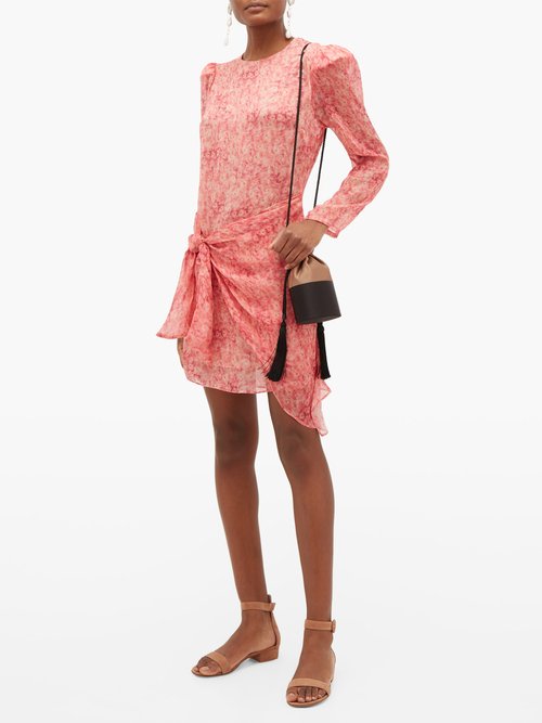 Adriana Degreas Hydrangea-print Tiered Sun Dress Pink Print - 50% Off Sale