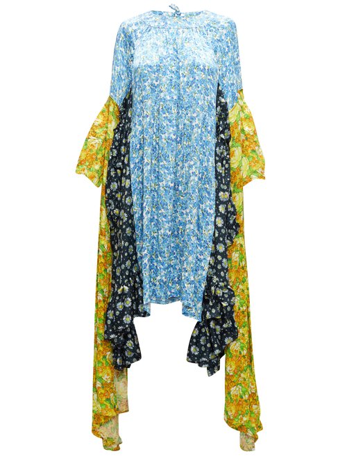 Vetements – Panelled Floral-print Satin-jacquard Dress