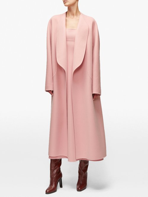 The Row Sylvia Square-neck Cashmere Dress Light Pink - 40% Off Sale