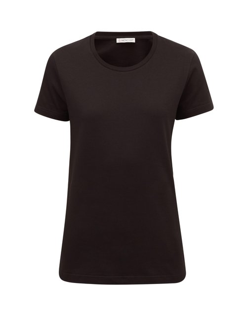 Moncler - Logo-appliqué Cotton-jersey T-shirt Black