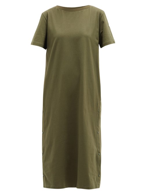 Moncler Press-stud Cotton T-shirt Dress