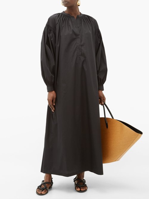 Su Paris Mayunga Cotton-poplin Tunic Dress Black - 30% Off Sale