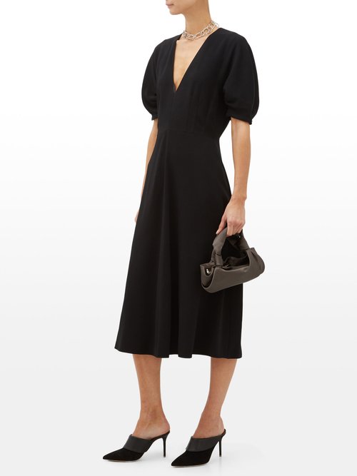 Rochas Twill Cady Dress Black - 30% Off Sale