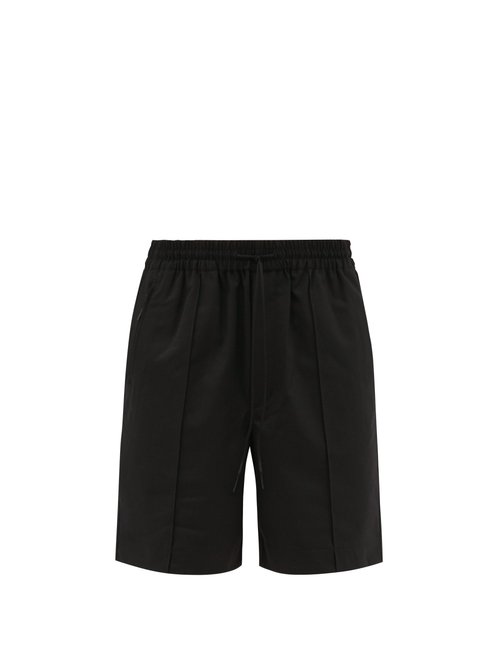 Y-3 Zipped-pocket Cotton-blend Canvas Shorts In Black | ModeSens