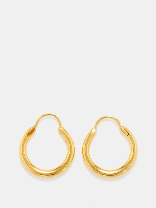 All Blues - Snake Small Thin Recycled Gold-vermeil Earrings - Womens - Gold