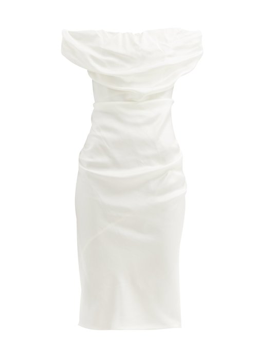Vivienne Westwood - Ginnie Draped Satin Dress White