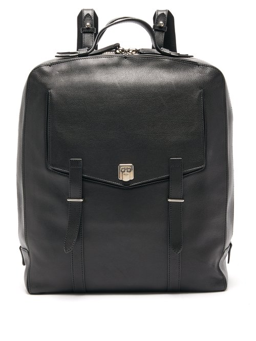 Métier - Rider Leather Backpack - Mens - Black