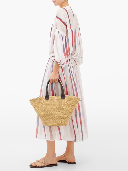 Love Binetti Monaco Striped Cotton-voile Dress White Stripe - 70% Off Sale