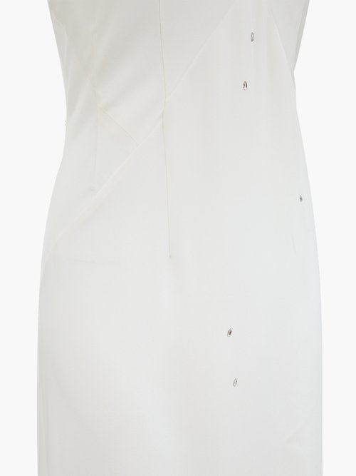 Ludovic De Saint Sernin Crystal-embellished Mousseline Maxi Dress White - 60% Off Sale