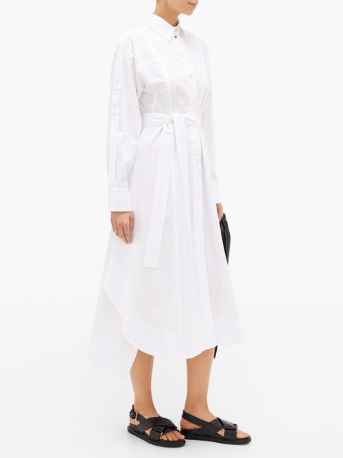 Sportmax Fanello Shirt Dress White - 60% Off Sale