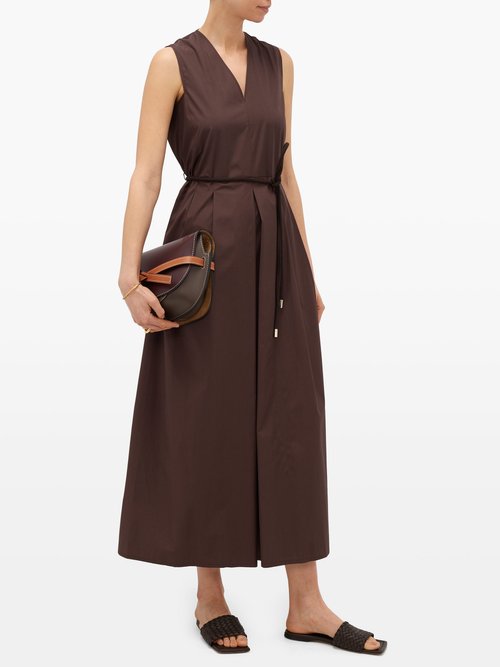 Max Mara Studio Bruna Dress Brown - 50% Off Sale
