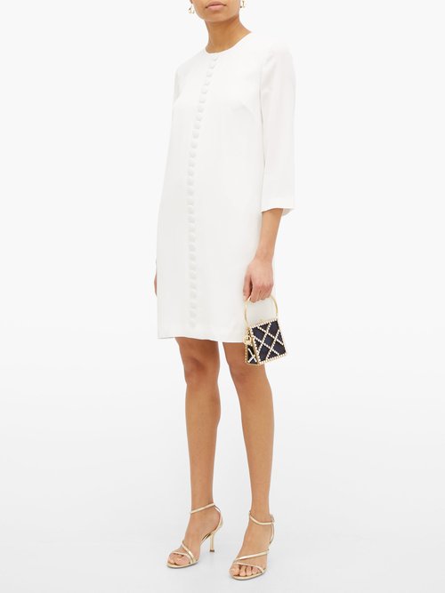 Goat Houston A-line Crepe Mini Dress White - 60% Off Sale