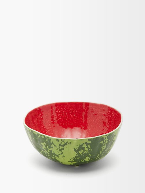 Bordallo Pinheiro - Watermelon Earthenware Salad Bowl - Green Multi