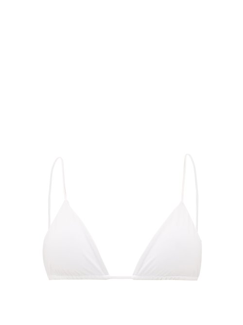 Jade Swim - Via Triangle Bikini Top White Beachwear