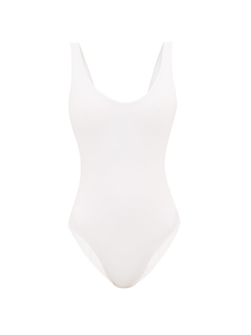 Jade Swim - Contour Scoop-back Swimsuit White Beachwear