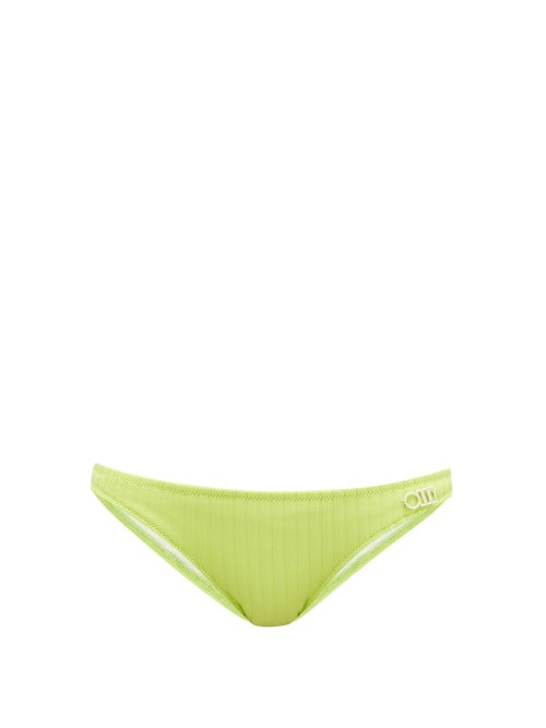 Solid & Striped - The Rachel Ribbed Bikini Briefs Green Beachwear