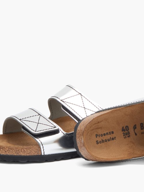 Birkenstock X Proenza Schouler Arizona Leather Sandals Silver