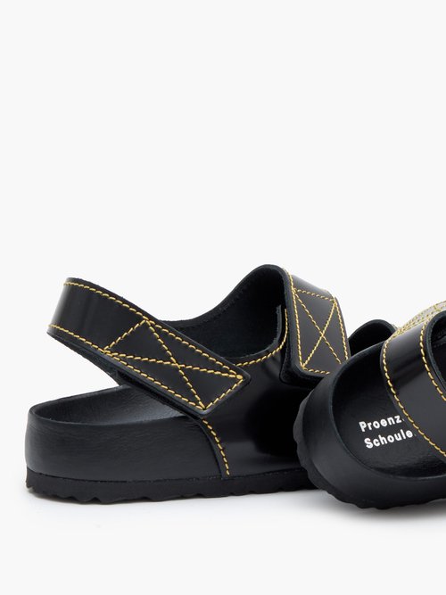Birkenstock X Proenza Schouler Milano Leather Sandals Black