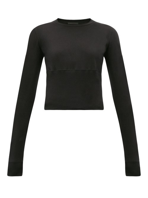Wardrobe. nyc - Release 05 Hem-panel Long-sleeved Jersey T-shirt Black