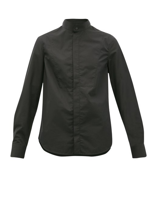 Wardrobe. nyc - Release 05 Band-collar Cotton-poplin Shirt Black