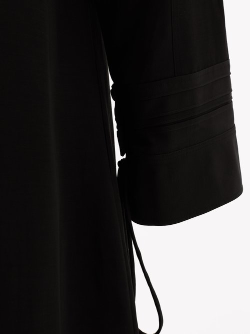 Jil Sander Pintucked Crepe Dress Black - 50% Off Sale