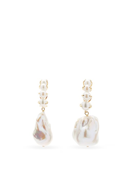 Boucles d'oreilles or 18 carats et perles Laurence
