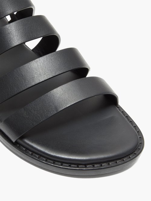 Ann Demeulemeester Multi-strap Leather Sandals Black - 40% Off Sale