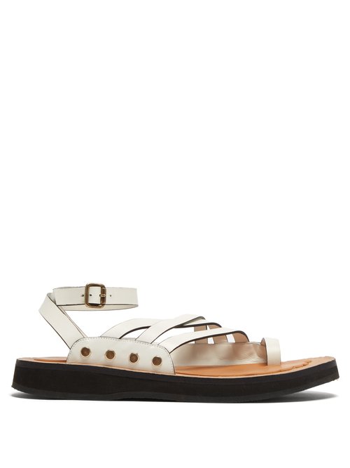 Chunky-sole Leather Sandals