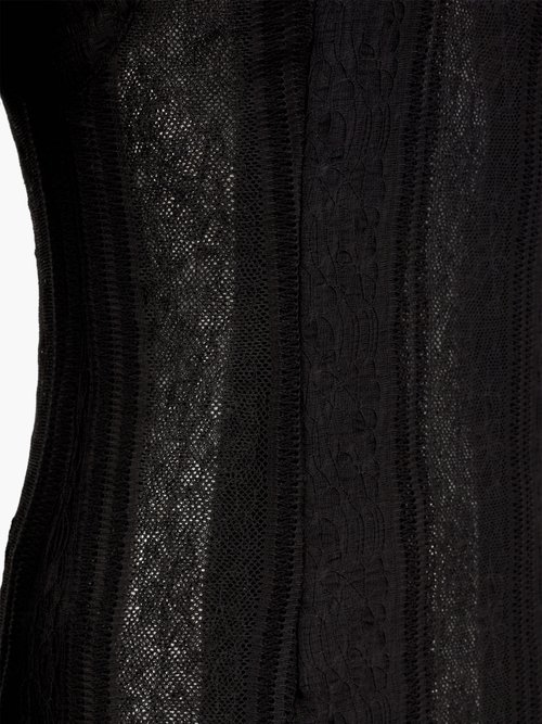 Ann Demeulemeester Inside-out Layered Lace Midi Dress Black - 60% Off Sale