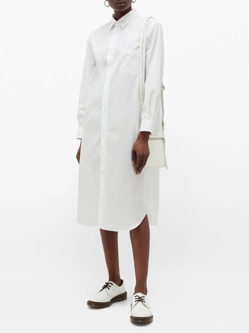 Junya Watanabe Cotton-poplin Shirt Dress White - 60% Off Sale