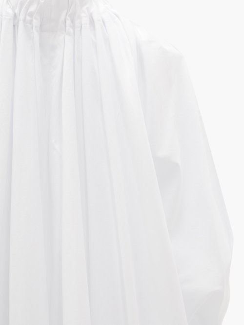 Comme Des Garçons Comme Des Garçons Gathered-neck Cotton Dress White - 50% Off Sale