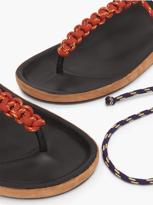 Isabel Marant Loreco Rope Sandals Tan Multi - 40% Off Sale