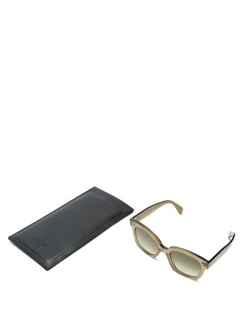 CELINE EYEWEAR Oversized square-frame acetate sunglasses