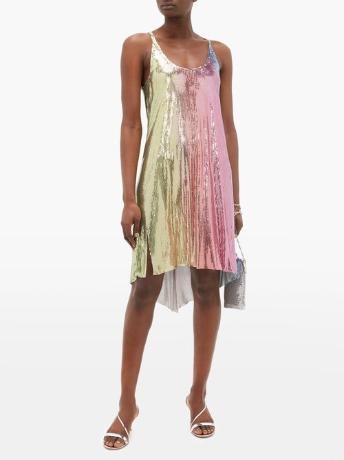 Buy Paco Rabanne Ombré-chainmail Dress Multi online - shop best Paco Rabanne clothing sales