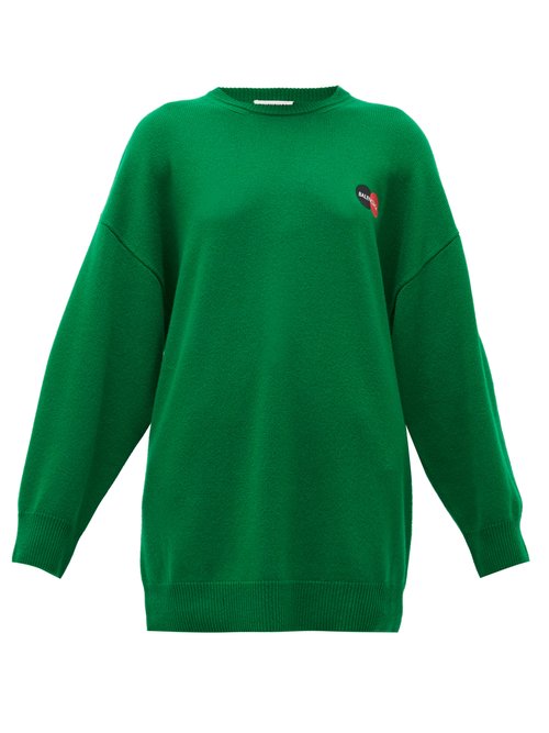 balenciaga sweater womens green