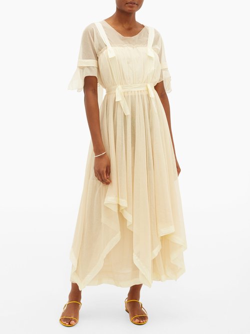 Buy Mimi Prober Susanna Layered Organic-cotton Tulle Dress Ivory online - shop best Mimi Prober clothing sales