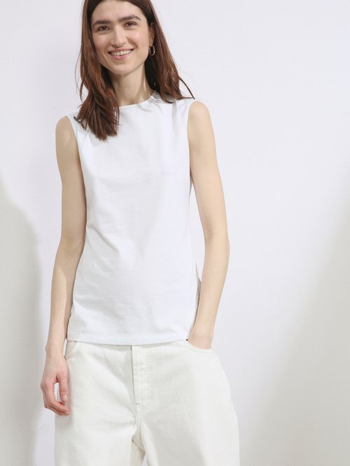 Raey - Recycled-yarn Cotton-blend Tank Top White