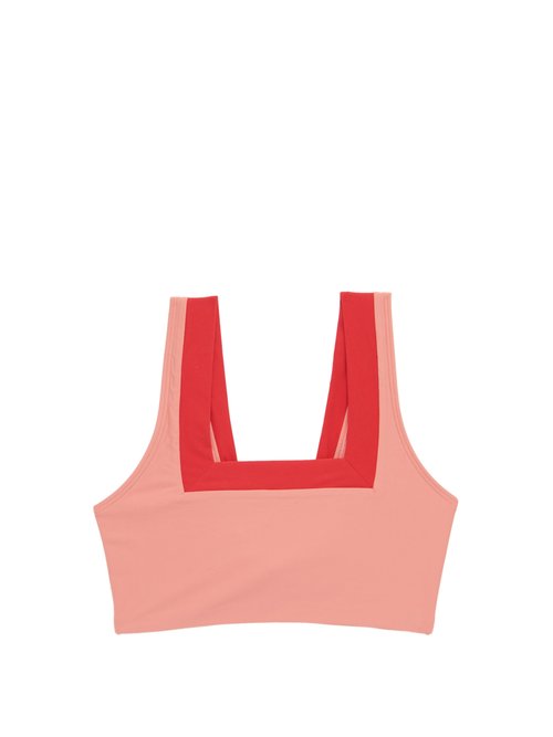 Casa Raki – Marina Square-neck Bikini Top Red Multi Beachwear